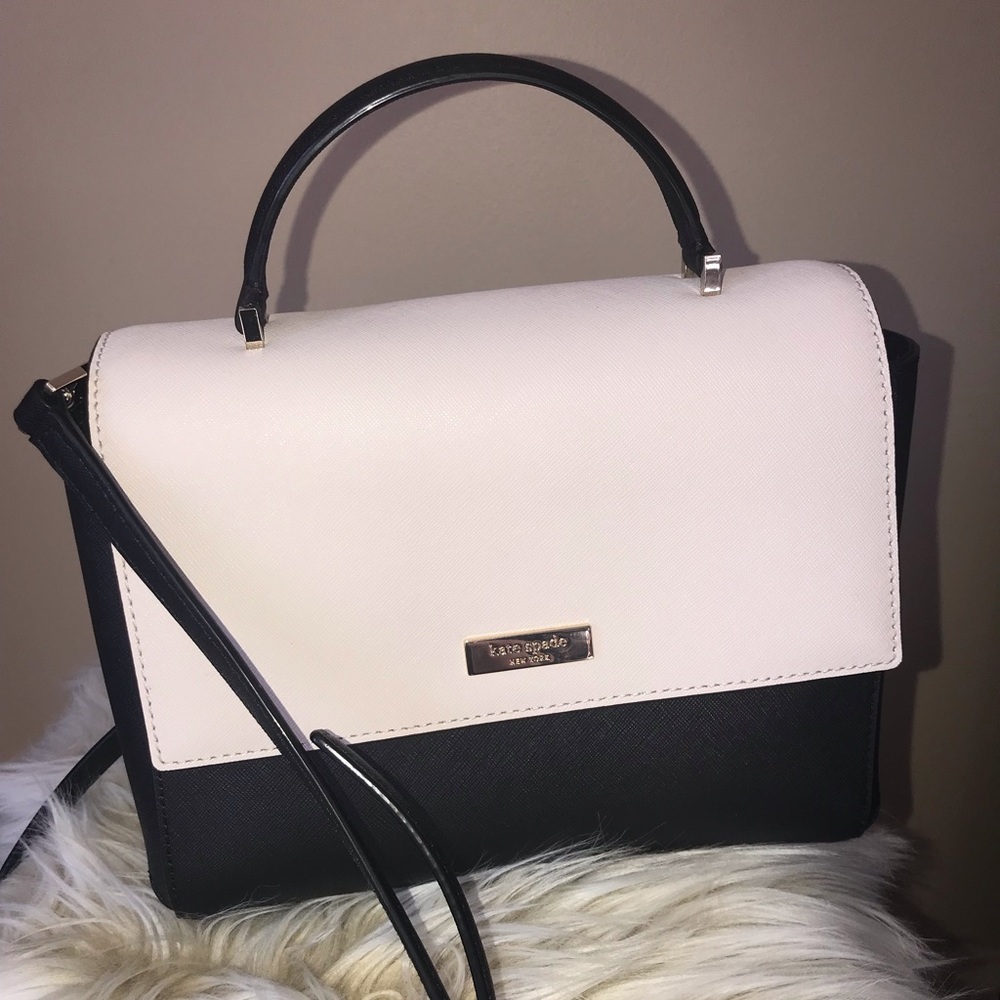 Kate Spade color-blocked leather convertible satchel